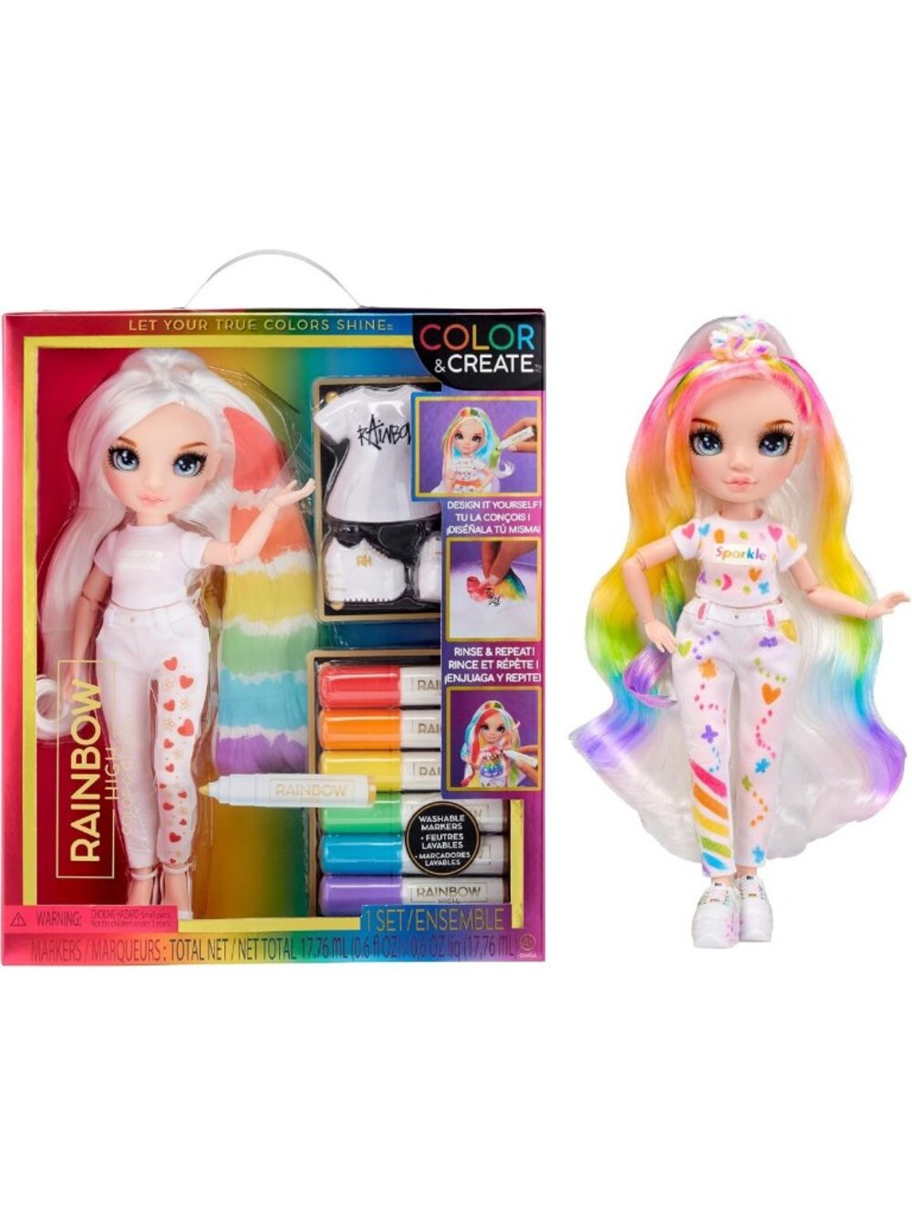 Custom Rainbow High Doll - Blue Eyes, Stylish Outfit, Collectible Toy, Gift Idea
